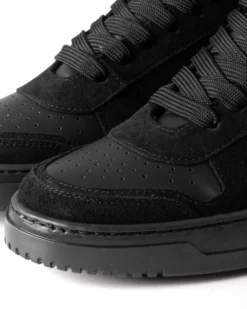 Scarpe Uomo Sneakers Alte Casual Sportive Ecopelle Camoscio Nero GIOSAL-S1240A