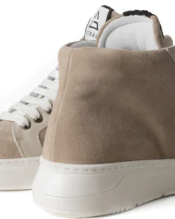 Scarpe Uomo Sneakers Alte Casual Sportive Ecopelle Camoscio Beige GIOSAL-S1242A