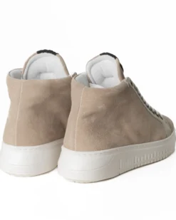 Scarpe Uomo Sneakers Alte Casual Sportive Ecopelle Camoscio Beige GIOSAL-S1242A