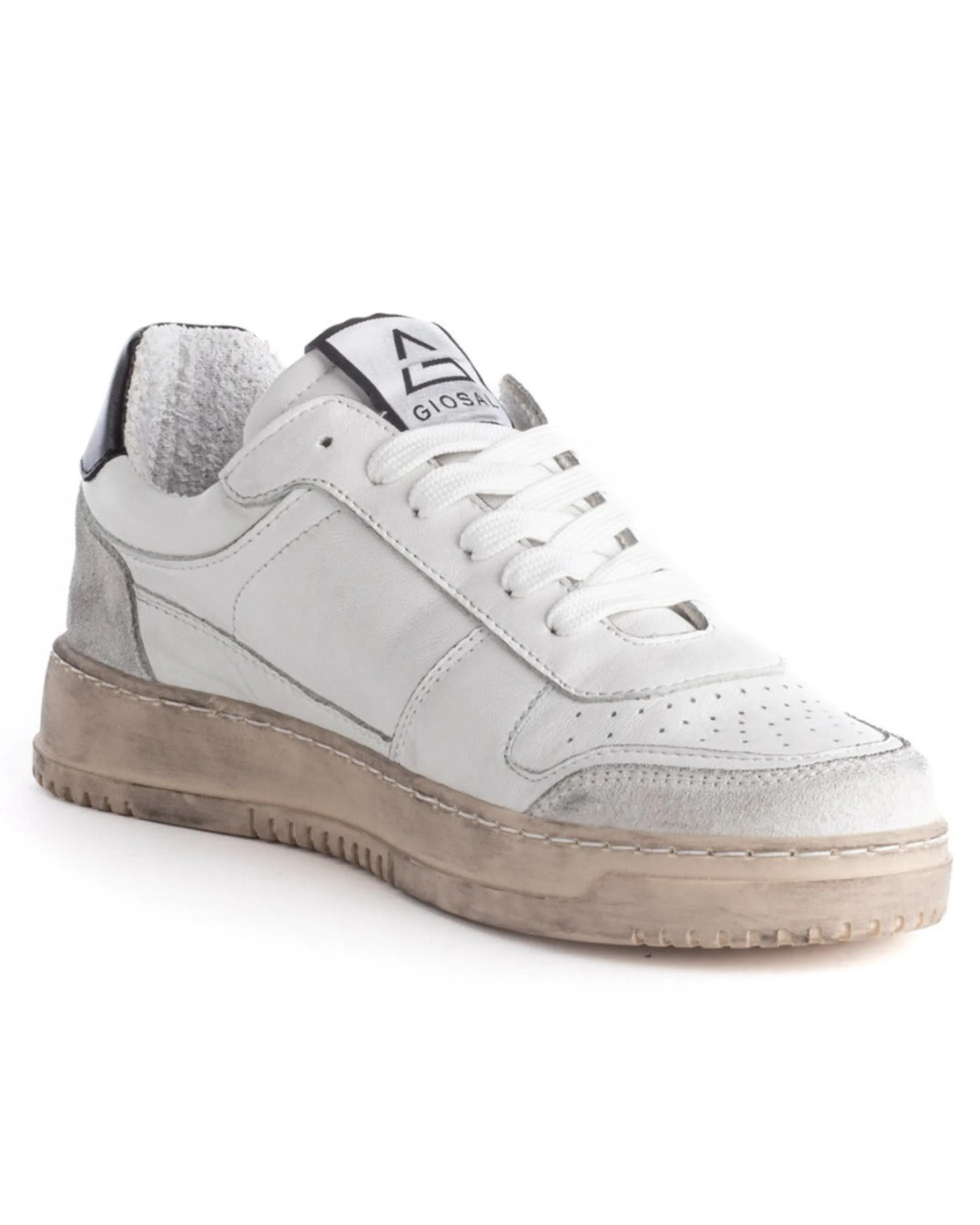 Scarpe Uomo Sneakers Bianche Casual Sportive Ecopelle Camoscio GIOSAL-S1185A