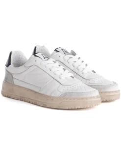 Scarpe Uomo Sneakers Bianche Casual Sportive Ecopelle Camoscio GIOSAL-S1185A
