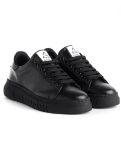 Scarpe Uomo Sneakers Ecopelle Nere Basic Casual Eleganti Sportive GIOSAL-S1187A