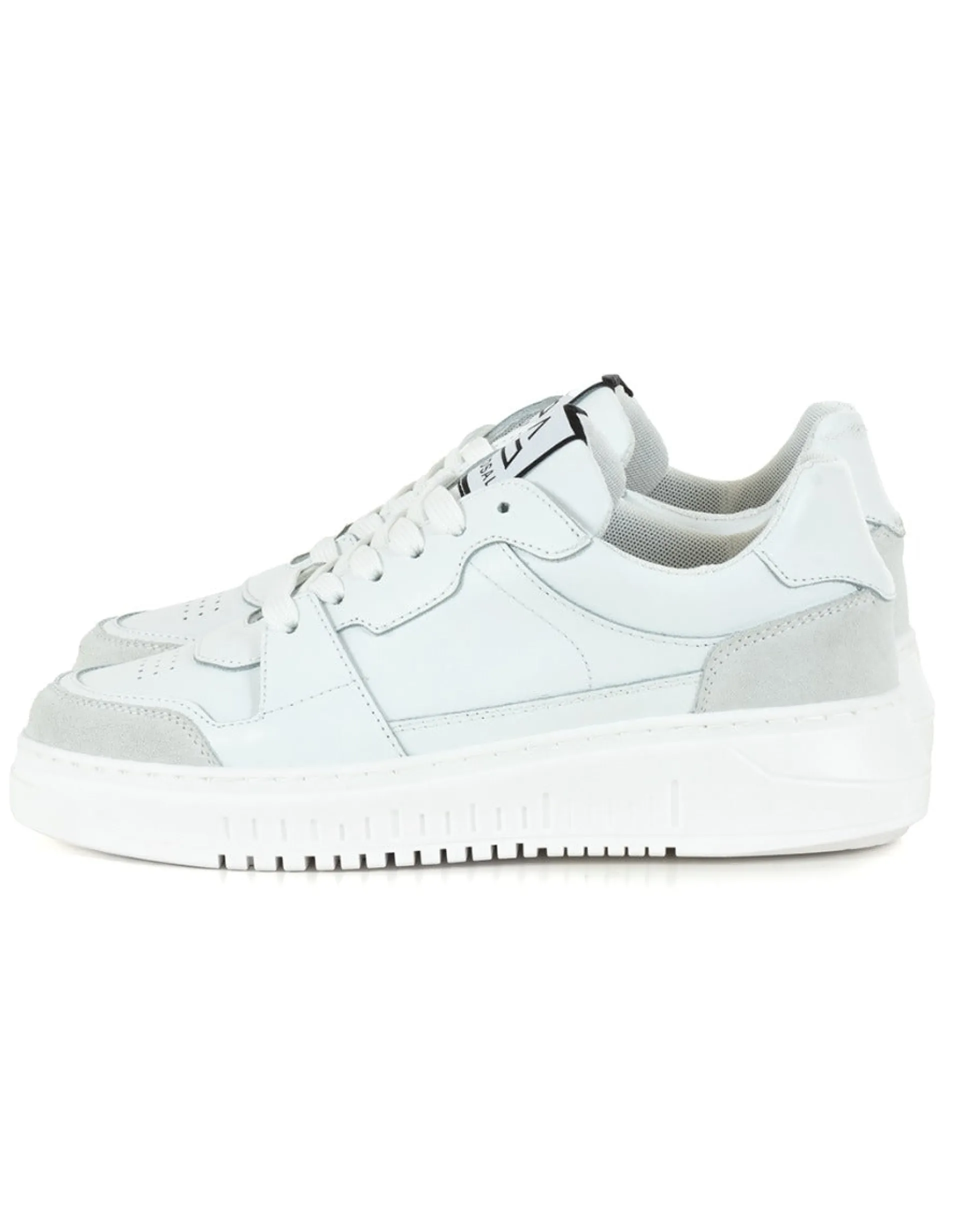 Scarpe Uomo Sneakers Ecopelle Camoscio Basic Bianco Casual Sportive GIOSAL-S1220A