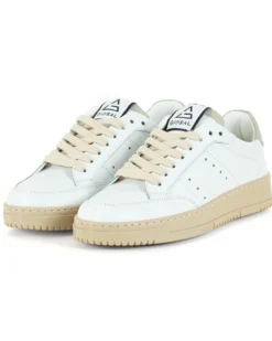 Scarpe Uomo Sneakers Ecopelle Basic Bianco Beige Casual Sportive GIOSAL-S1218A