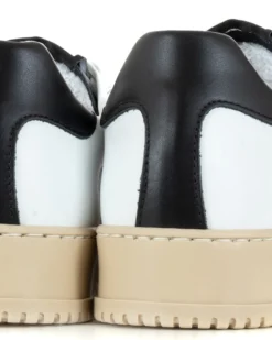 Scarpe Uomo Sneakers Ecopelle Basic Bianco Nero Casual Sportive GIOSAL-S1219A