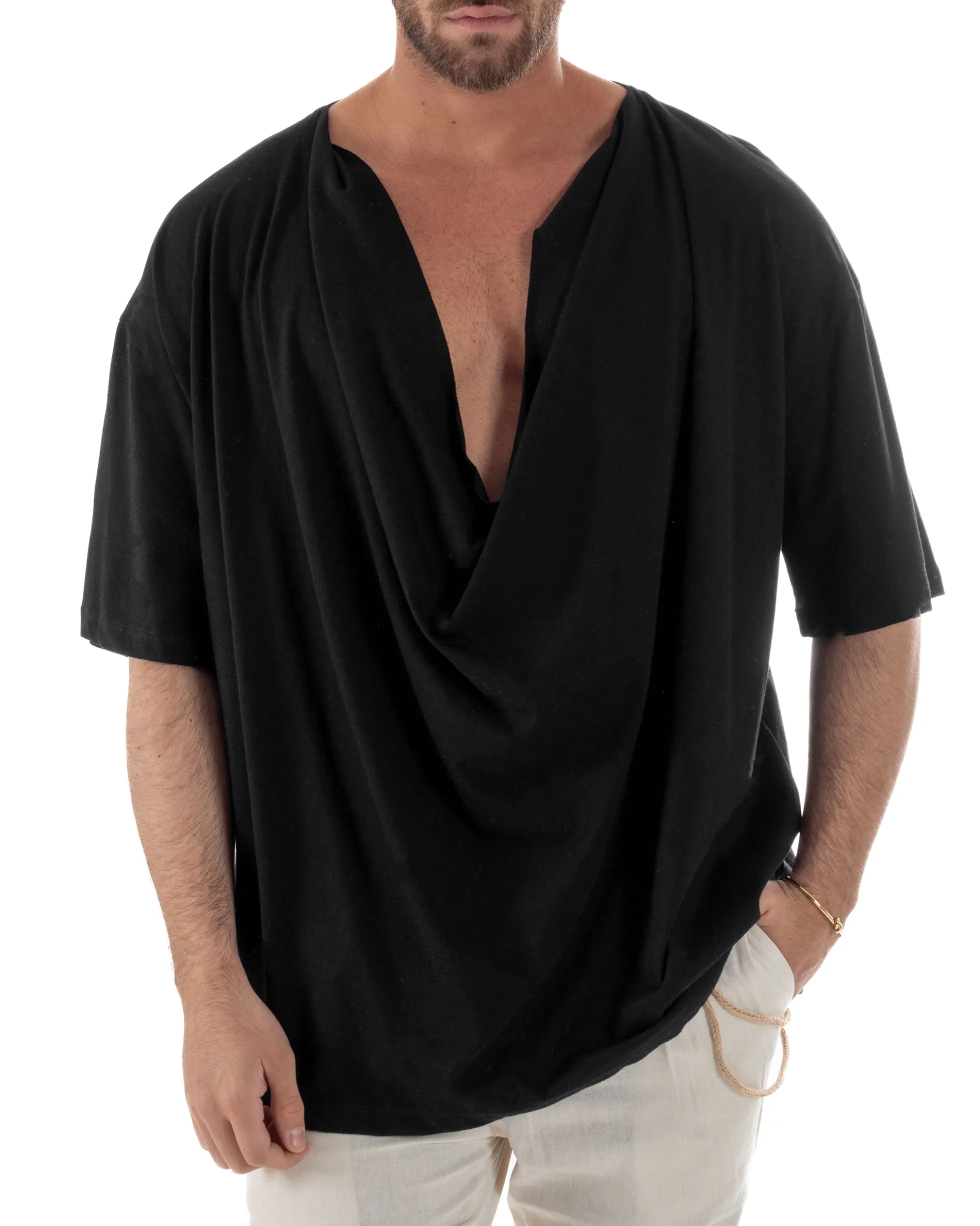 T-shirt Cotone Drappeggiata TS3118A