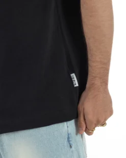 T-shirt uomo cotone stampa aquila atzeca nero BERNA M-261078