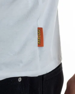 T-shirt uomo girocollo ricamo pac man loves basic bianco SUPERCULTURE-A1985