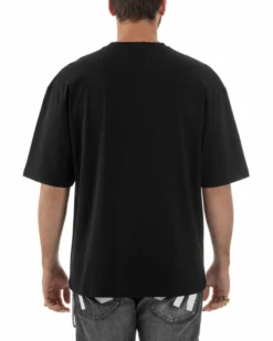 T-shirt uomo girocollo stampa pupazzo basic nero ICON IUT026