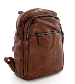 Zaino Zainetto Da Spalla Borsa Uomo Unisex Ecopelle Vintage Cuoio GIOSAL-ZU1037A