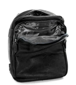 Zaino Zainetto Da Spalla Borsa Uomo Unisex Ecopelle Vintage Nero GIOSAL-ZU1038A