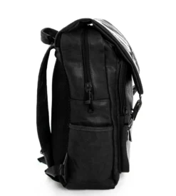 Zaino zainetto da spalla borsa uomo unisex ecopelle nero GIOSAL-ZU1137A
