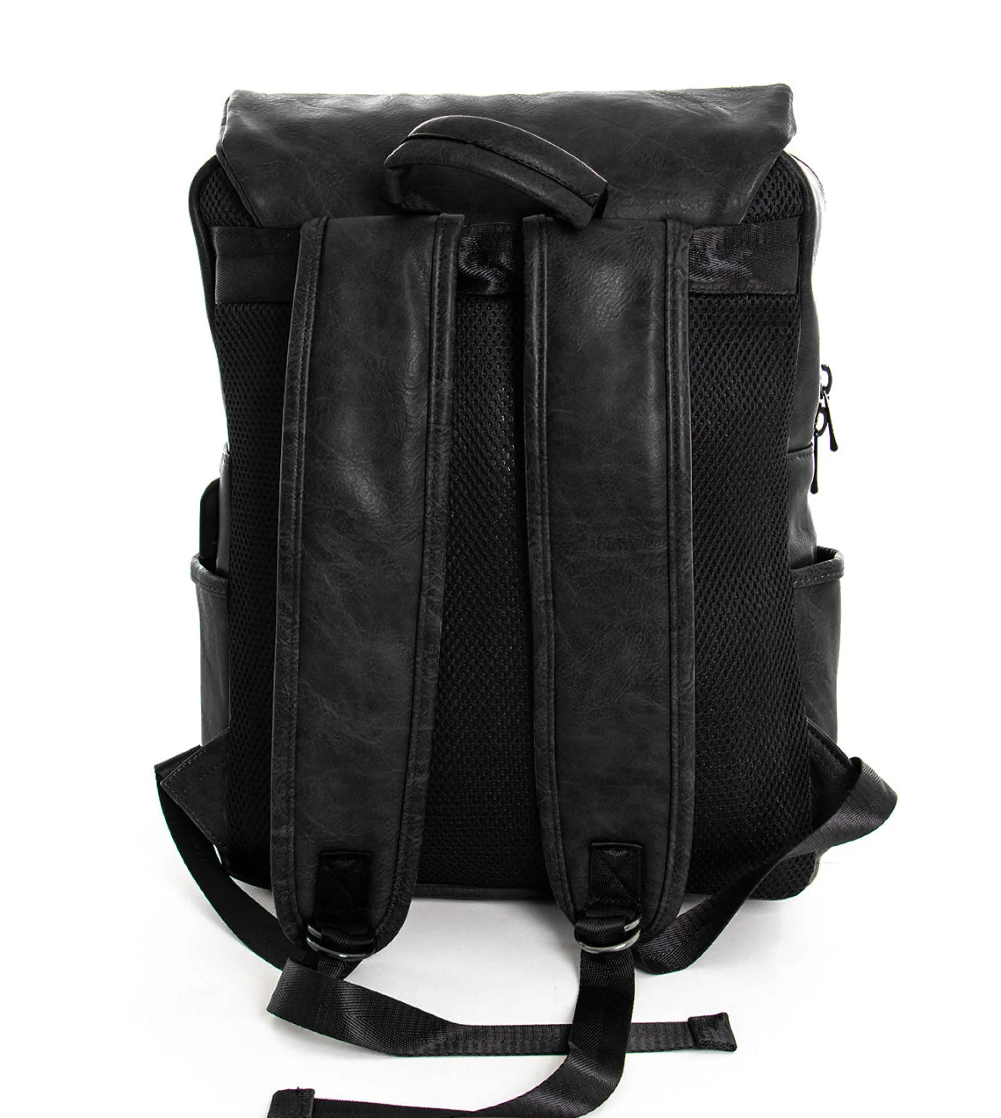 Zaino zainetto da spalla borsa uomo unisex ecopelle nero GIOSAL-ZU1137A