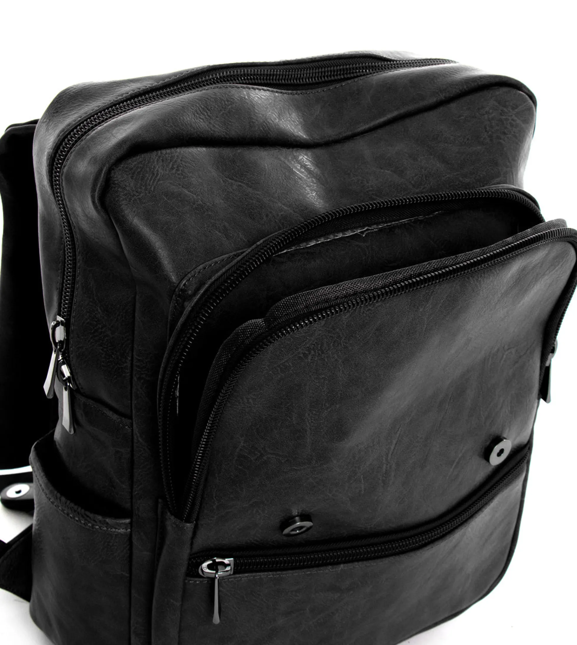 Zaino zainetto da spalla borsa uomo unisex ecopelle nero GIOSAL-ZU1137A